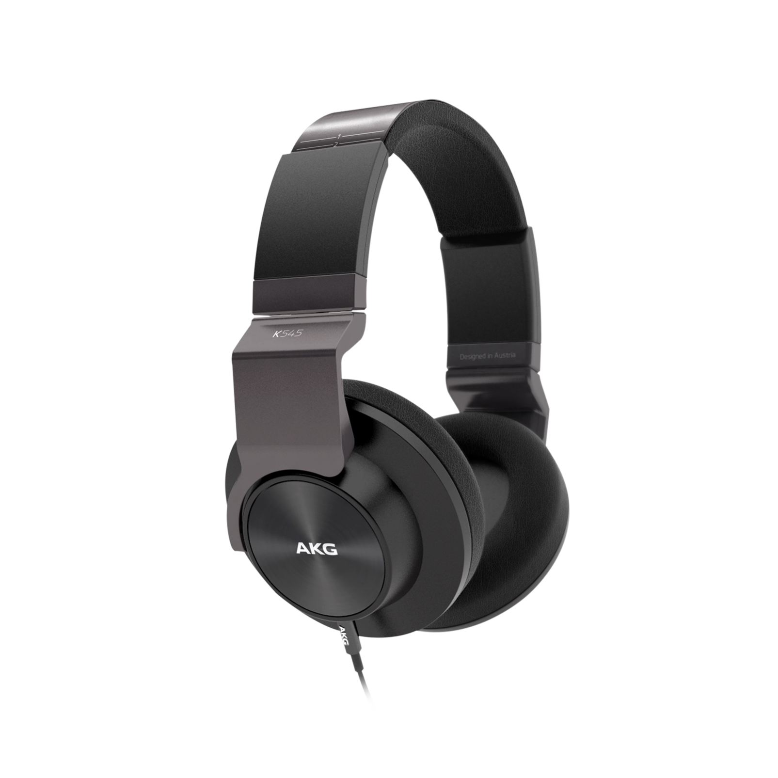 K 545 - Black - High performance over-ear headphones with microphone and remote - Hero